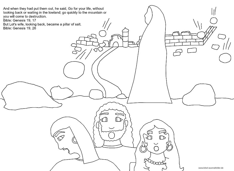 Sodom Gomorra Lots wife | Bibel Ausmalbilder kostenlose Malvorlagen jpg pdf